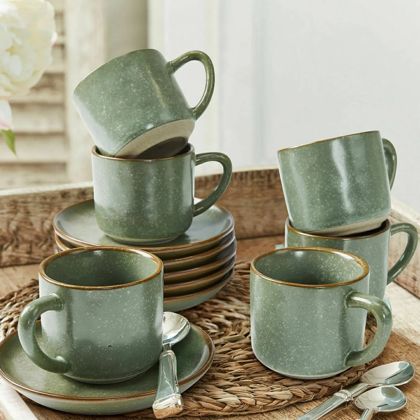 Set di 6 tazze con piattino Biarré