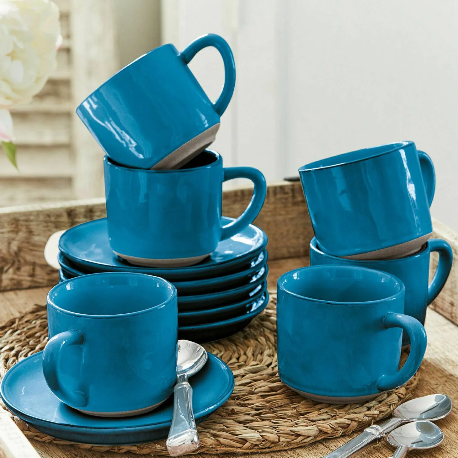Set di 6 tazze con piattino Biarré