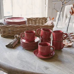 Set di 6 tazze con piattino Biarré