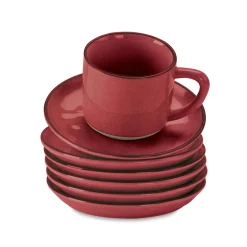 Set di 6 tazze con piattino Biarré