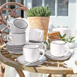 Set di 6 tazze con piattino Biarré