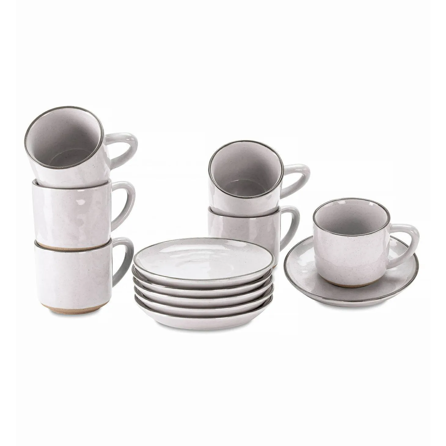 Set di 6 tazze con piattino Biarré