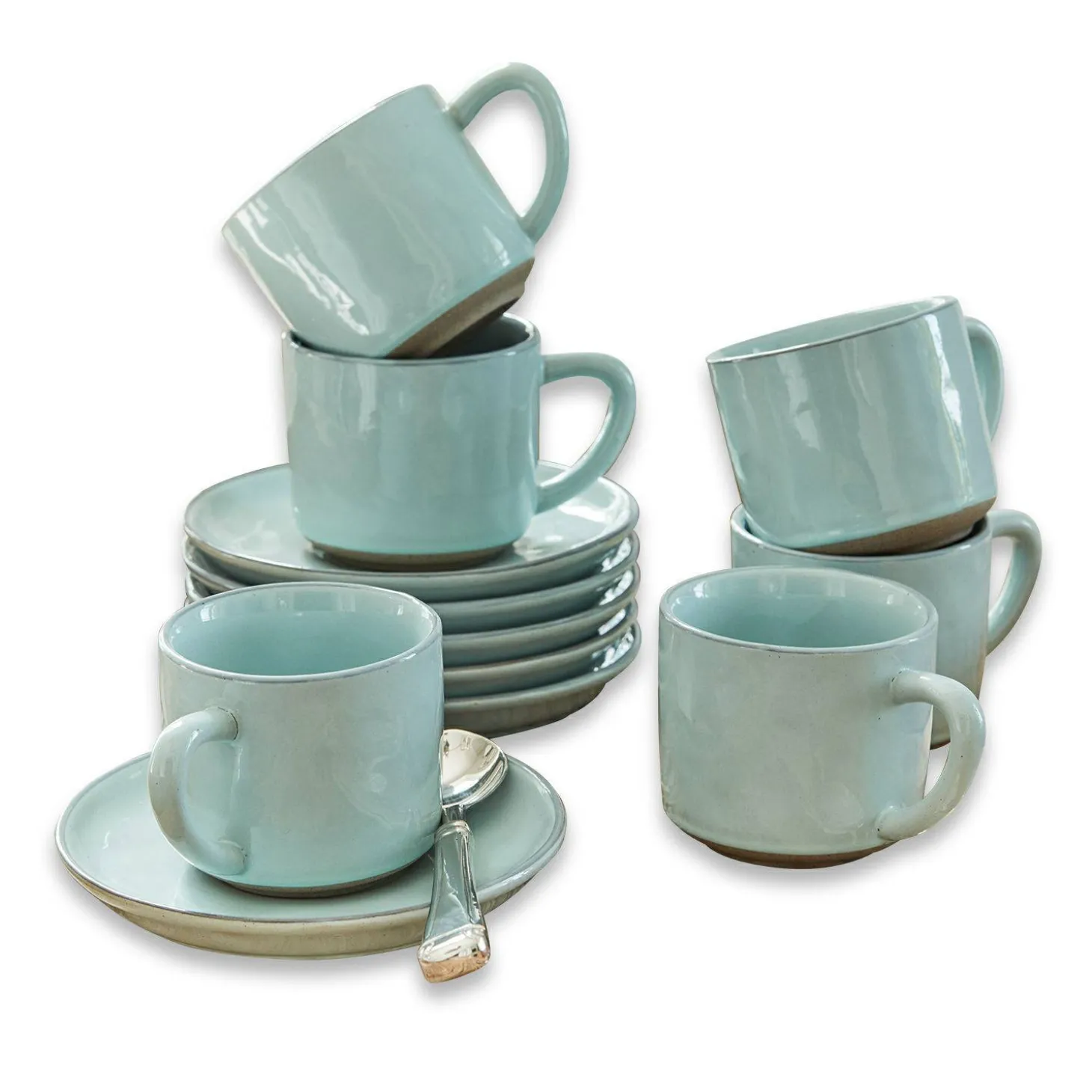 Set di 6 tazze con piattino Biarré