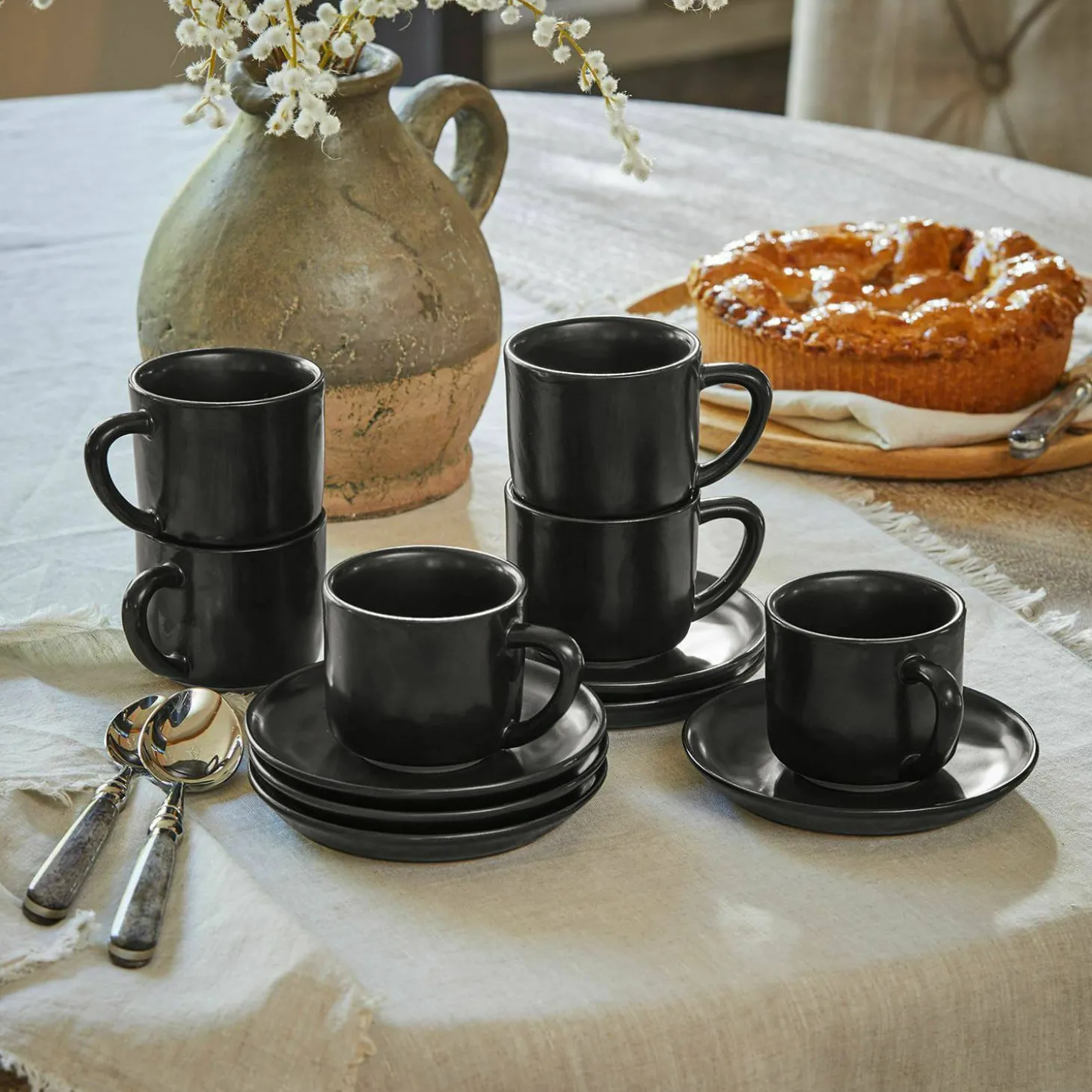 Set di 6 tazze con piattino Biarré