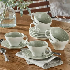 Set di 6 tazze con piattino Braganza