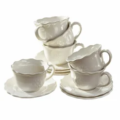 Set di 6 tazze con piattino Mallevesse