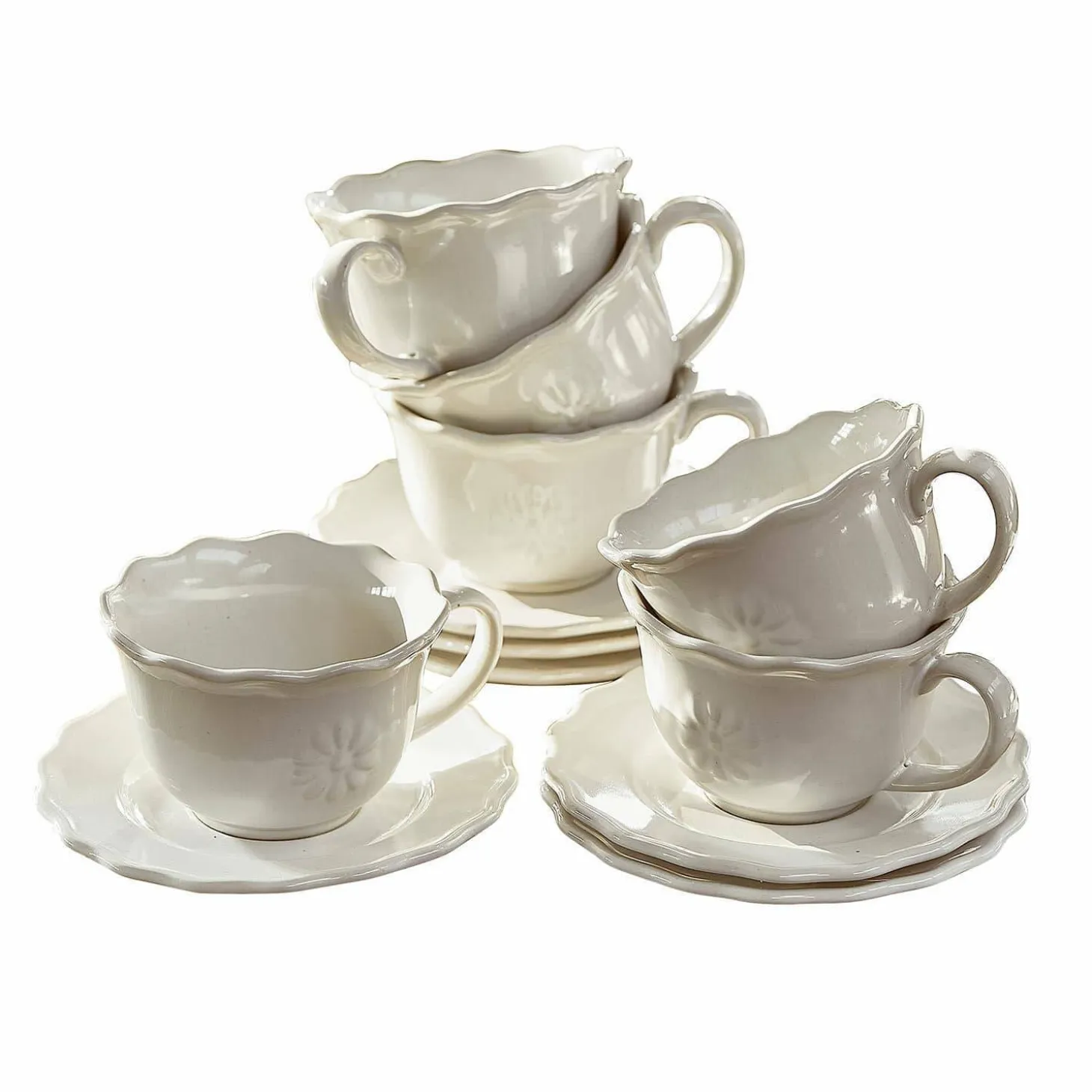 Set di 6 tazze con piattino Mallevesse