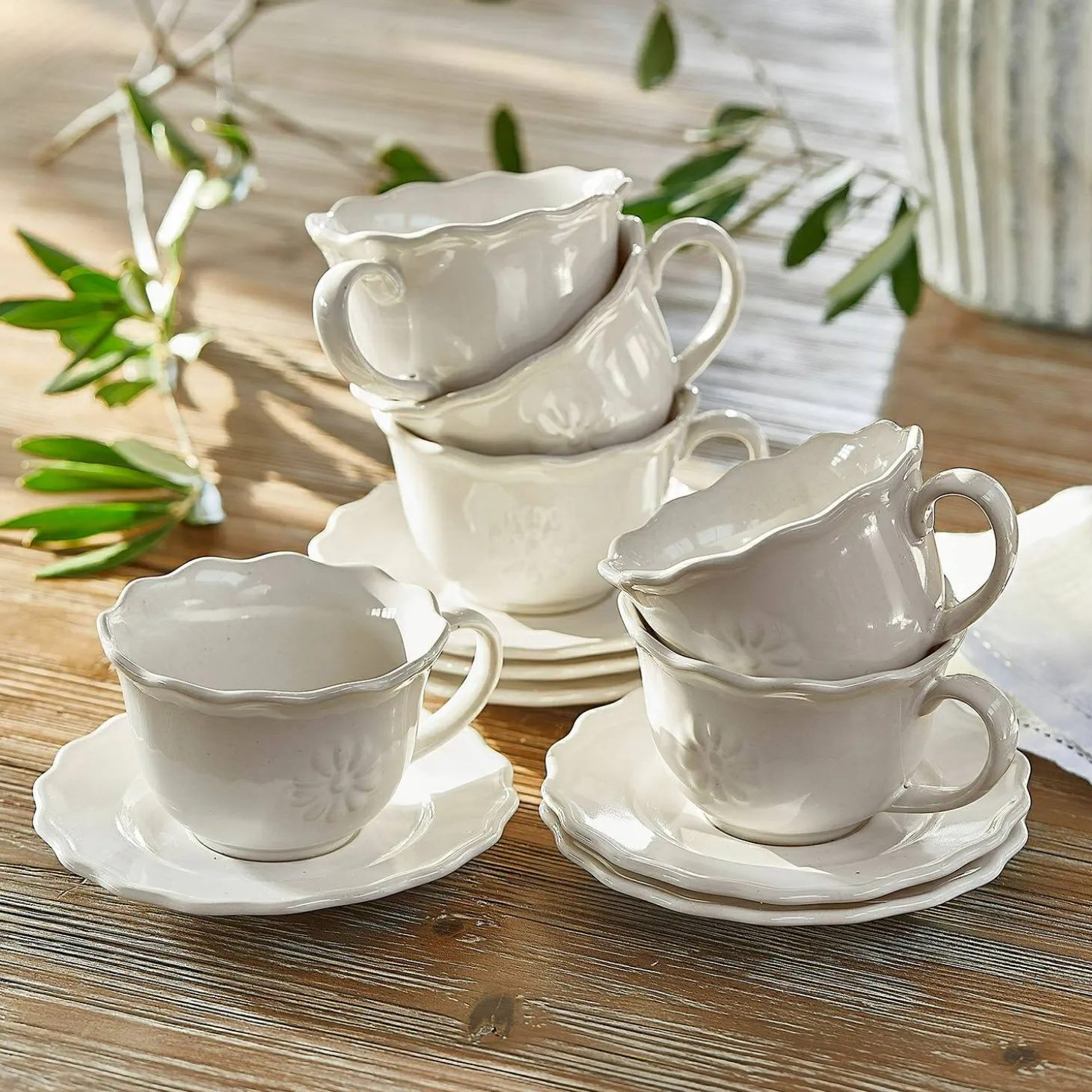 Set di 6 tazze con piattino Mallevesse