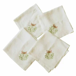 Set di 4 tovaglioli Mistletoe