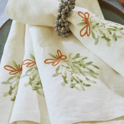Set di 4 tovaglioli Mistletoe